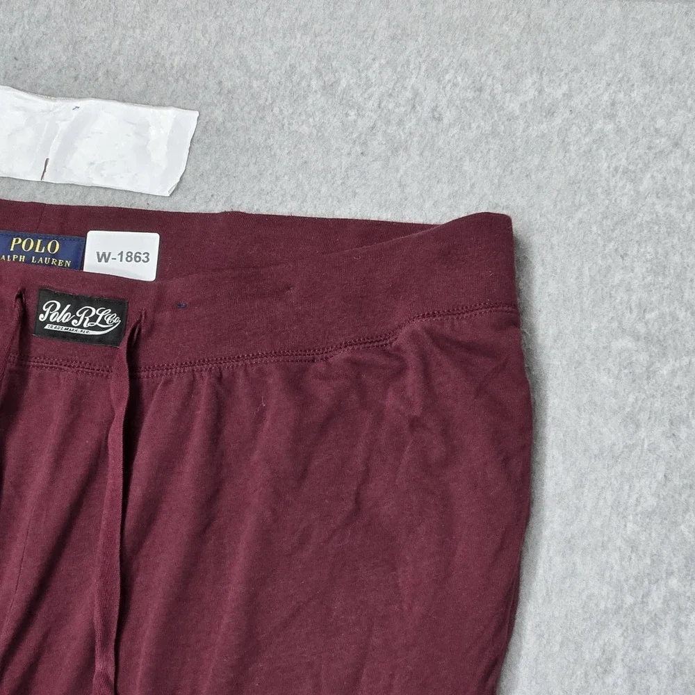 Polo Ralph Lauren‎ Men Sleepwear XL Burgundy Sweatpants POLO Pajama Pants Logo